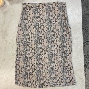 American Eagle Snake Print Midi Skirt